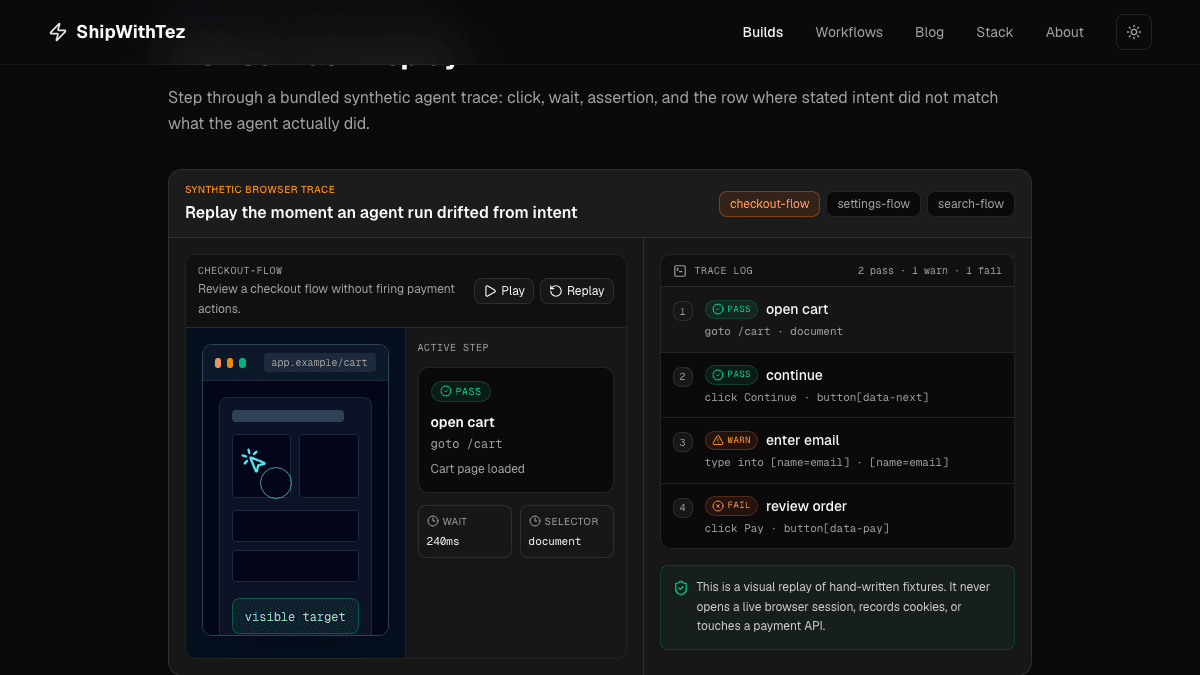 Browser Task Replay