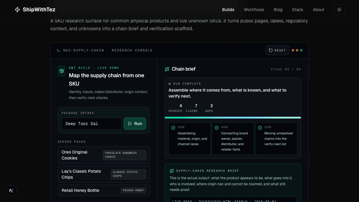 Research Any Physical Product From One SKU